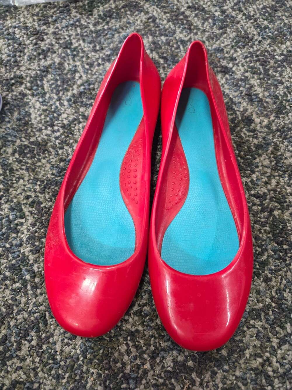 Oka-B Taylor Jelly Ballet Flats Size US 10 Red